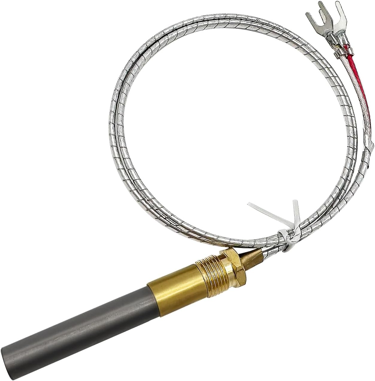 750mv Thermopile for Gas Fireplace, 24” Thermopile Generators Q313A Fit for Stove Gas Ovens/Gas Fireplace/Water Heater, Thermopile Assemblies Replacement 24'' Thermopile