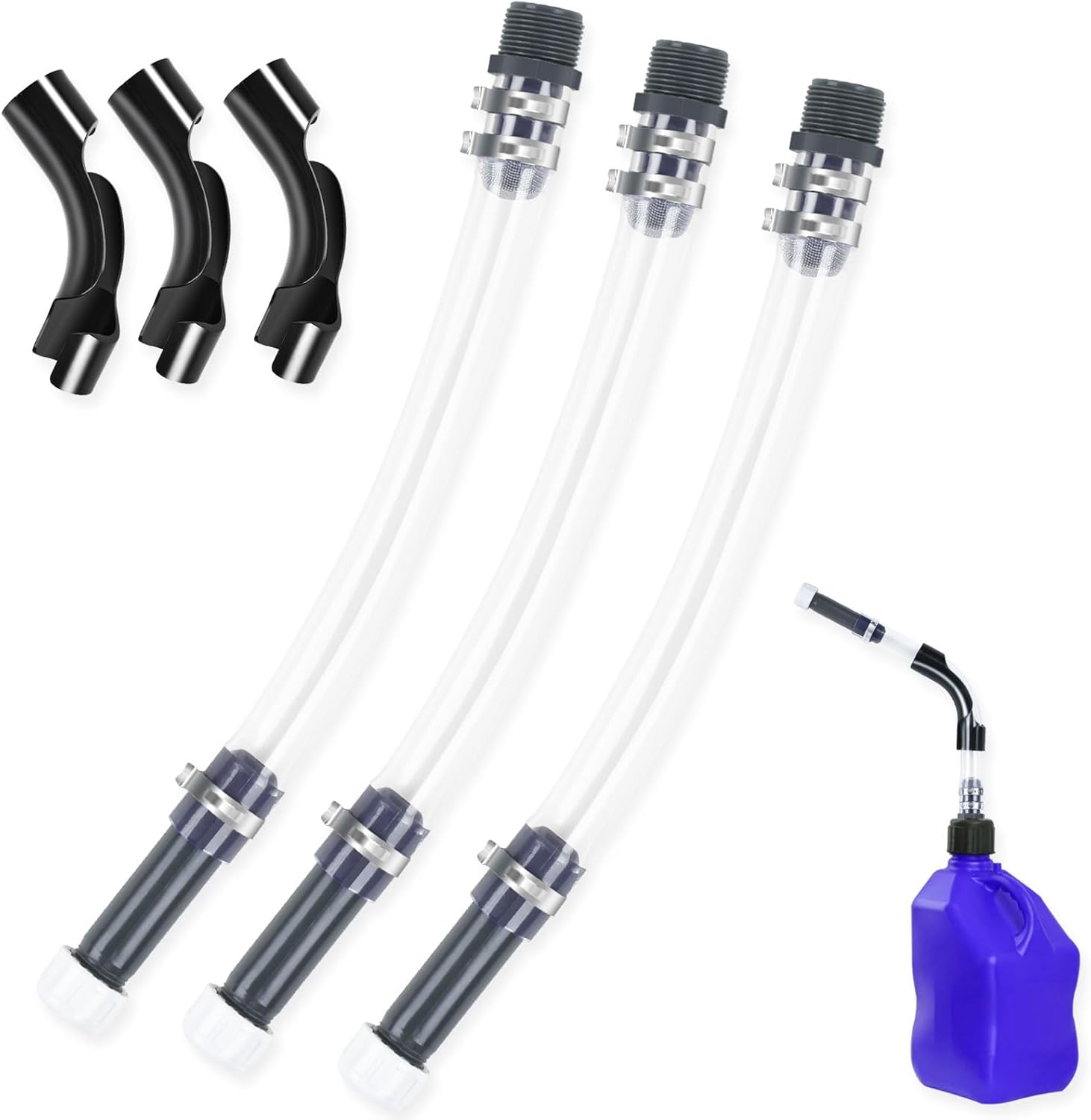 Gas Cans Racing Fuel Jug Hose Kit, fuel Can Spout for 3/5/5.5 Gallon Gas Cans, Upgraded Filter Design 3 Pack