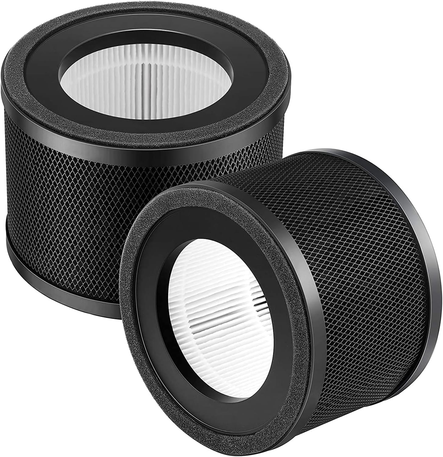 2 Pack HEPA Replacement Filter, Compatible with TaoTrics TT-AP001 and VAVA VA-EE014, 3-in-1 HEPA and Activated Carb Filter