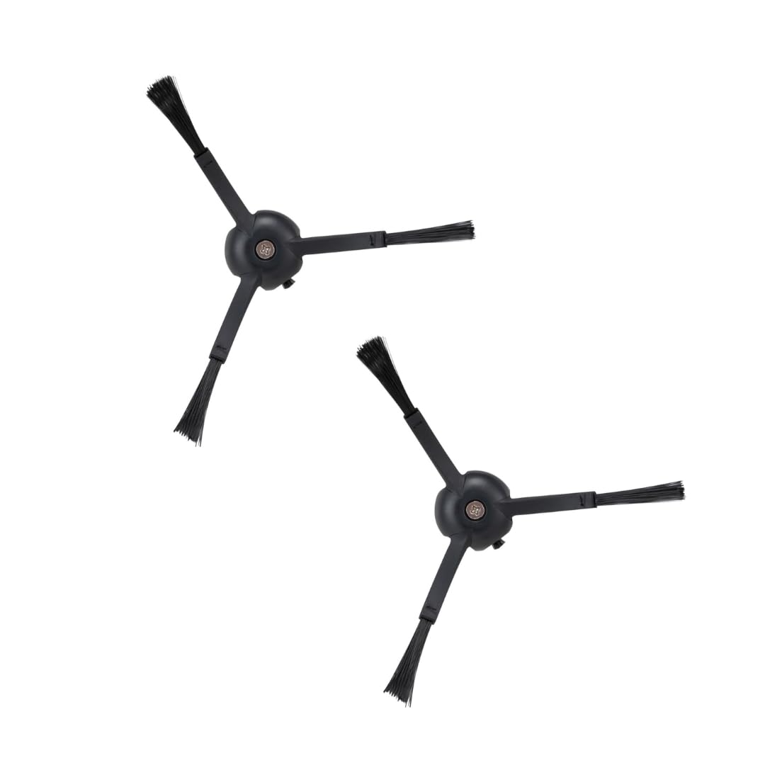 Side Brushes Replacement 2 Pieces for S8 Pro Ultra, S7 Max Ultra, Qrevo, Qrevo Slim, Series of S7 MaxV/S7/Q7Max/Q8 Max/S8/Q7/Q5/S6/S5/S4/E5/E4/E3/E2 Robot Vacuum Cleaner, Black