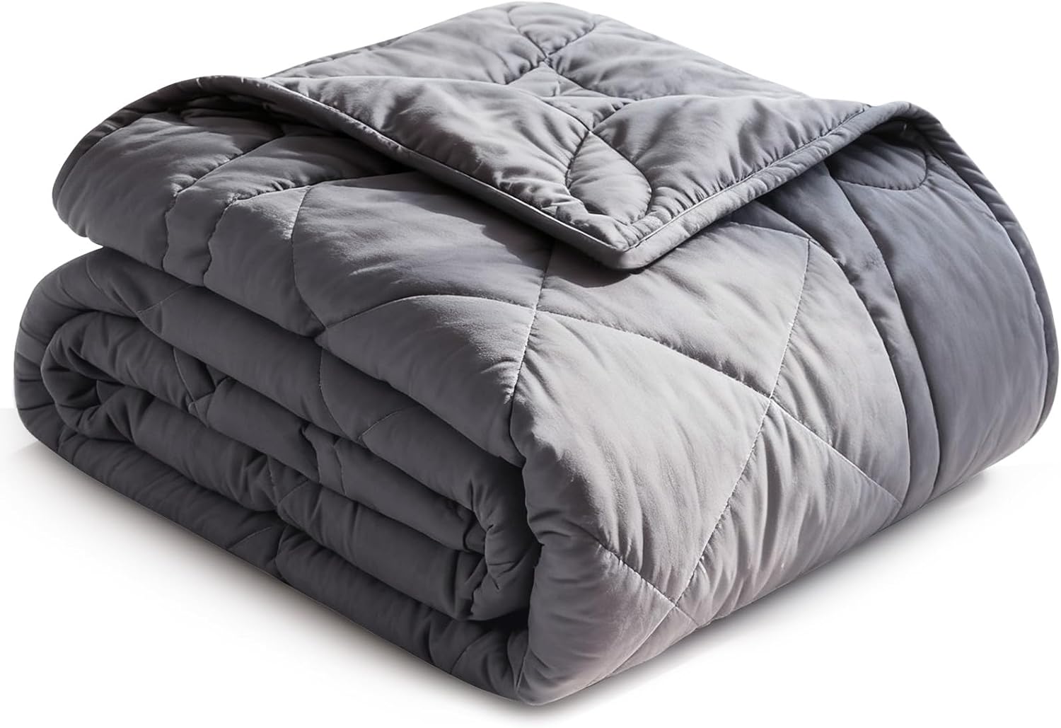 Weighted Blanket 15lbs, 60''x80'' , Heavy Blanket Washable for Adult with Premium Glass Beads-Grey