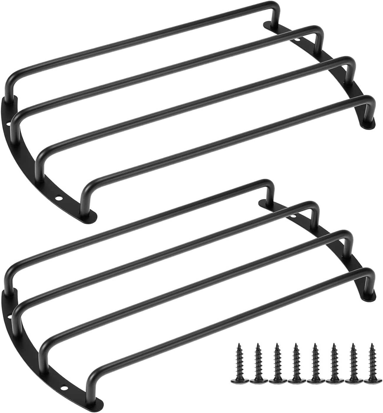 Speaker Grill Cover Set, 2 Pcs 10" Metal Bar Grille Audio, 4 Bars Speaker Subwoofer Grill Grille Cover, Compatible with Most Round Car Audio Subwoofers