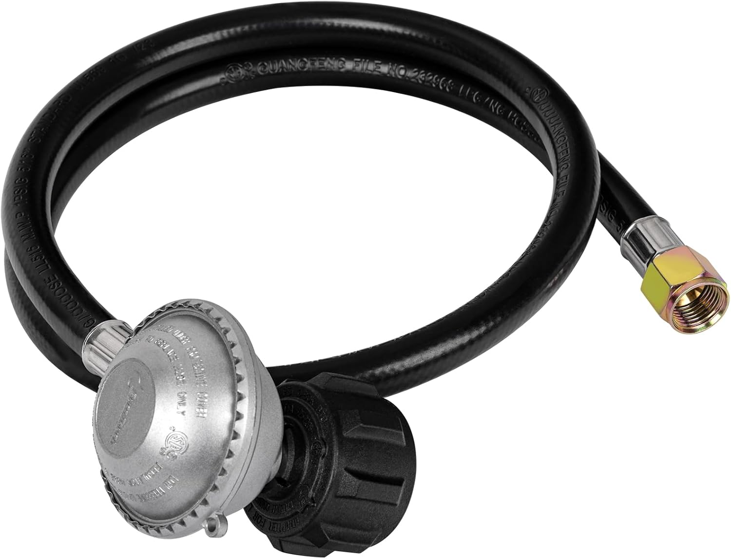 3FT Gas Grill Regulator and Hose, Propane Regulator Replacement Part for Camp Chef Griddle & Stove and Blackstone Griddle, with 3/8" Female Flare Nut, Low Pressure