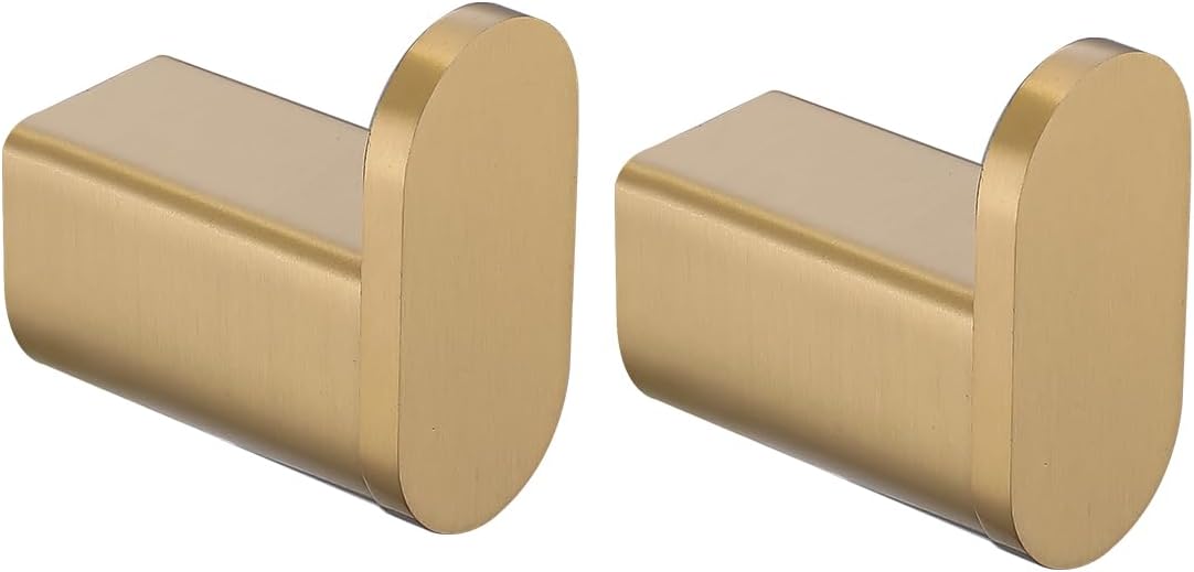 Champagne Bronze Towel Hooks for Bathrooms Wall Mount Coat Hooks SUS304 Stainless Steel Hand Towel Robe Hook.96026-8CB