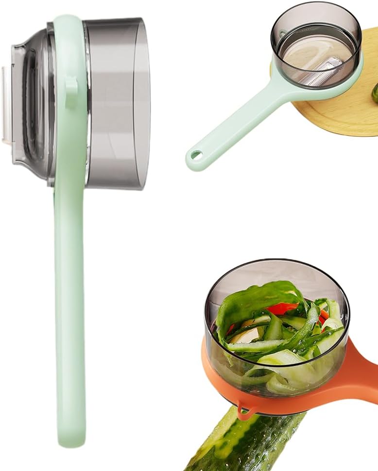Kitchen Special Fruit Peeler with Box Storage, 2026 New Double-Sided Stainless Steel Multi-Function Peelers, Upgrade Vegetable Peeler with Catcher Peeler with Storage Bucket Green