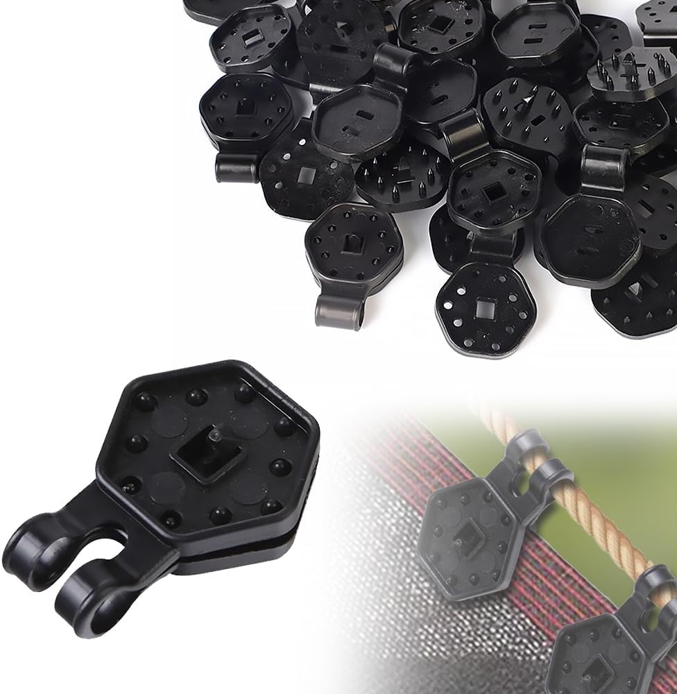 Shade Cloth Heavy Duty Lock Grip, 2026 New Greenhouse Shade Cloth Fix Clamp Tent Clips Windproof Awning Clamp Grip, Upgrade Greenhouse Cloths Fix Clamp 30/50/60Pcs Lock Grip Set 30, Black