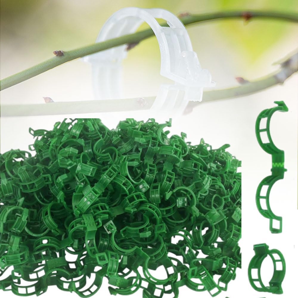 2024 Upgraded Secured Plastic Plant Clip, Summer Plant Support Clips Garden Climbing Vines Fixing Clip, Plant Support Clips Reusable Garden Clips 50Pcs Trellis Clips Tomato Clips 50, Green