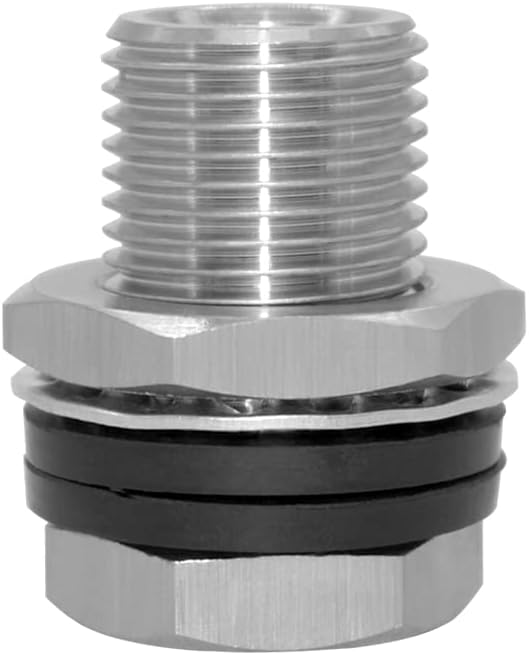 1/4" NPT Stainless Steel Female Bulkhead Coupler Thru-bulk Pipe Fitting 1-1/2" Length Full Female Thread