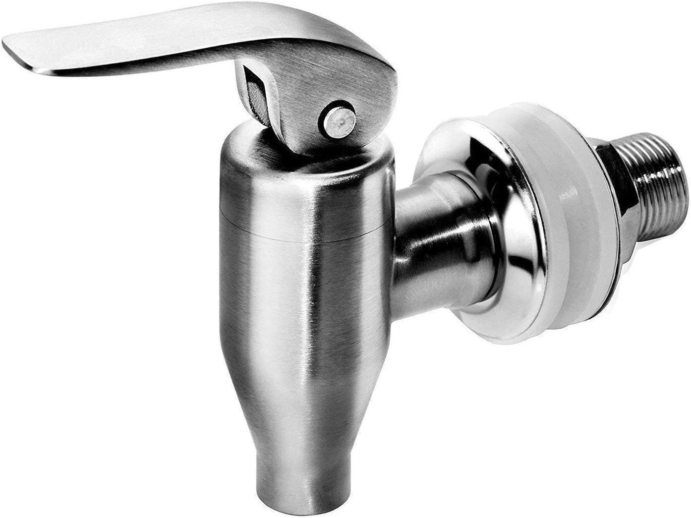 Beverage Dispenser Push Style Spigot,Stainless Steel Polished Finished, Water Dispenser Replacement Faucet, fits Berkey and Gravity Filter systems