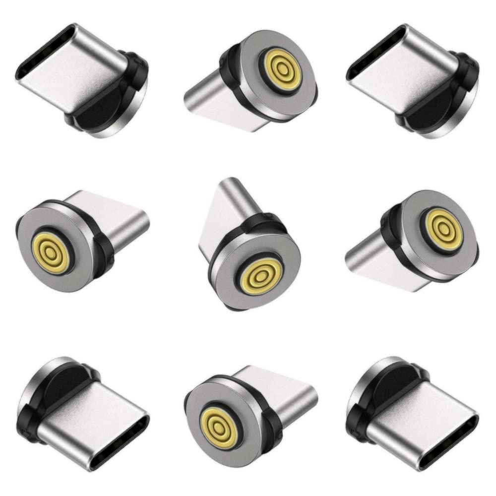 Magnetic Charging Tips 5pin Series,Type-c Tips 9Pack,Magnetic Type-C Tips,Just Charger Tips Without Magnetic Data Cable Just 5pin USB-C Tips,9Pack