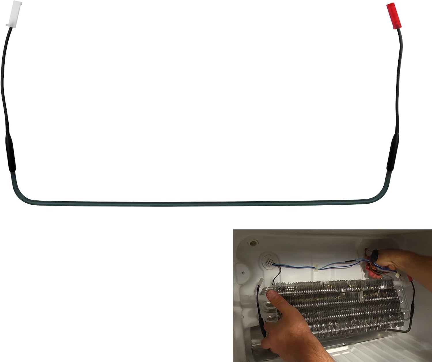 242044020 242044008 Refrigerator Defrost Heater Kit Fit for Frigidaire Refrigerator Electrolux,Gibson,Kelvinator,White,Westinghouse,Tappan,Kenmore,AP4567873,PS3408665,1792999,AH3408665,EA3408665, 1 Pc