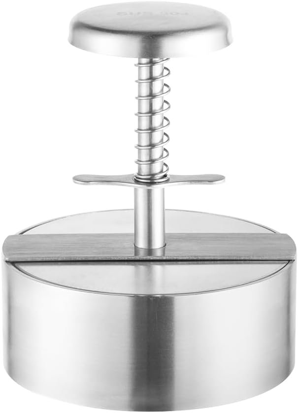 304 Stainless Steel Burger Press - 4.5" Hamburger Patty Maker, Heavy Duty Stainless Steel Burger Press for Ground Beef, Burgers Dishwasher Safe