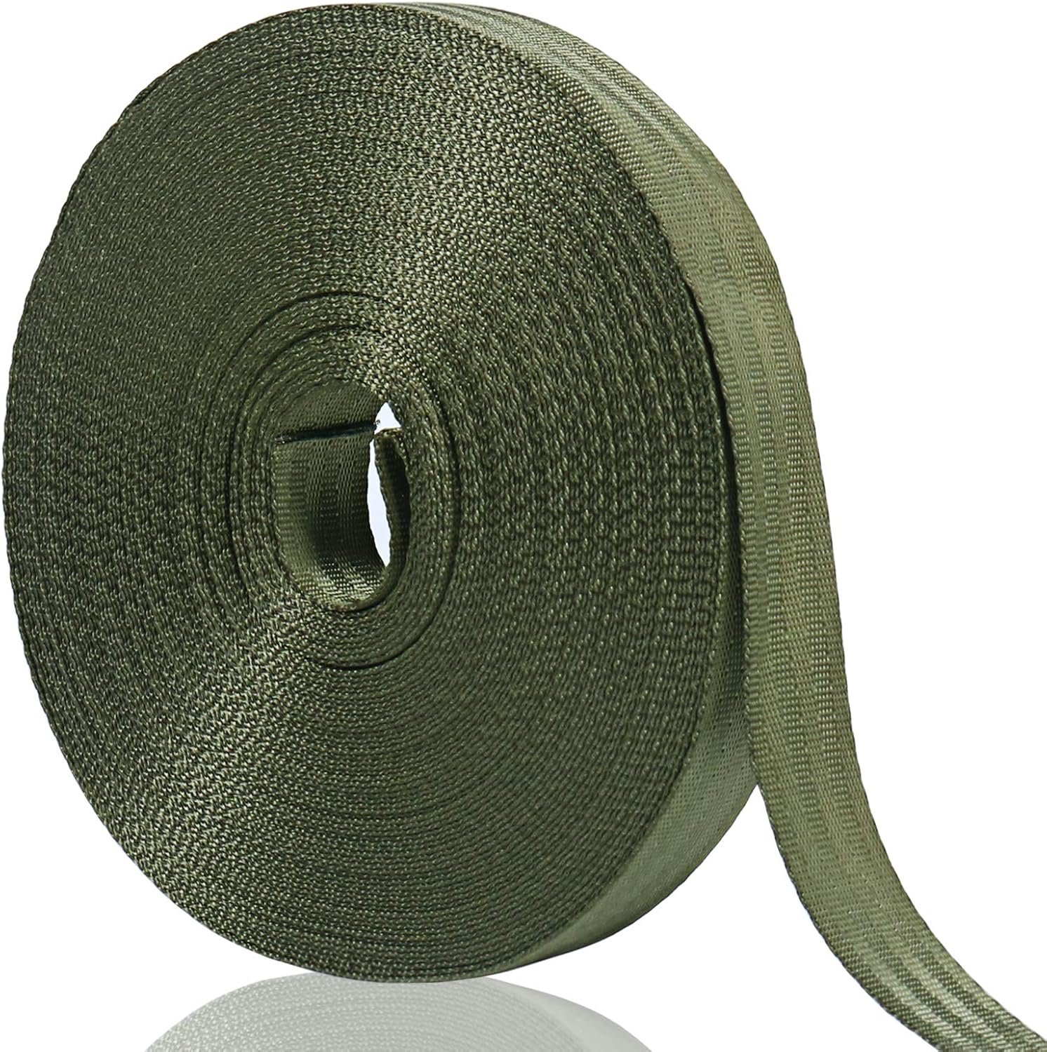 Tree Support Strap, 65 Feet x 1 inch Tree Straps for Staking, Nylon Plant Tie Rope for Support, Straightening 2200 Lbs Strength, Green