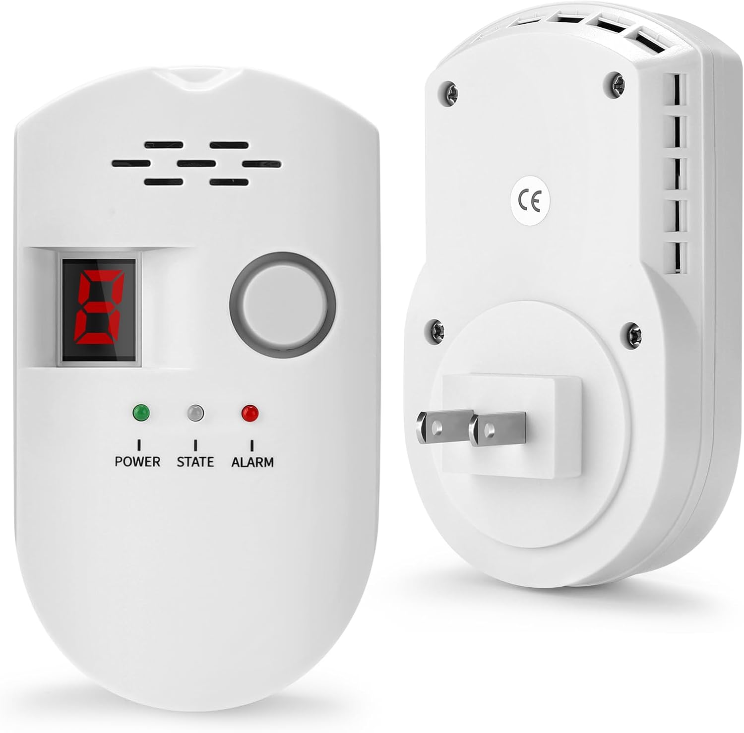 Natural Gas Leak Detector, Plug-in Propane Natural Gas Detector for Home Kitchen RV, Combustible & Explosive Gas Alarm for LPG, LNG, Methane AC Power