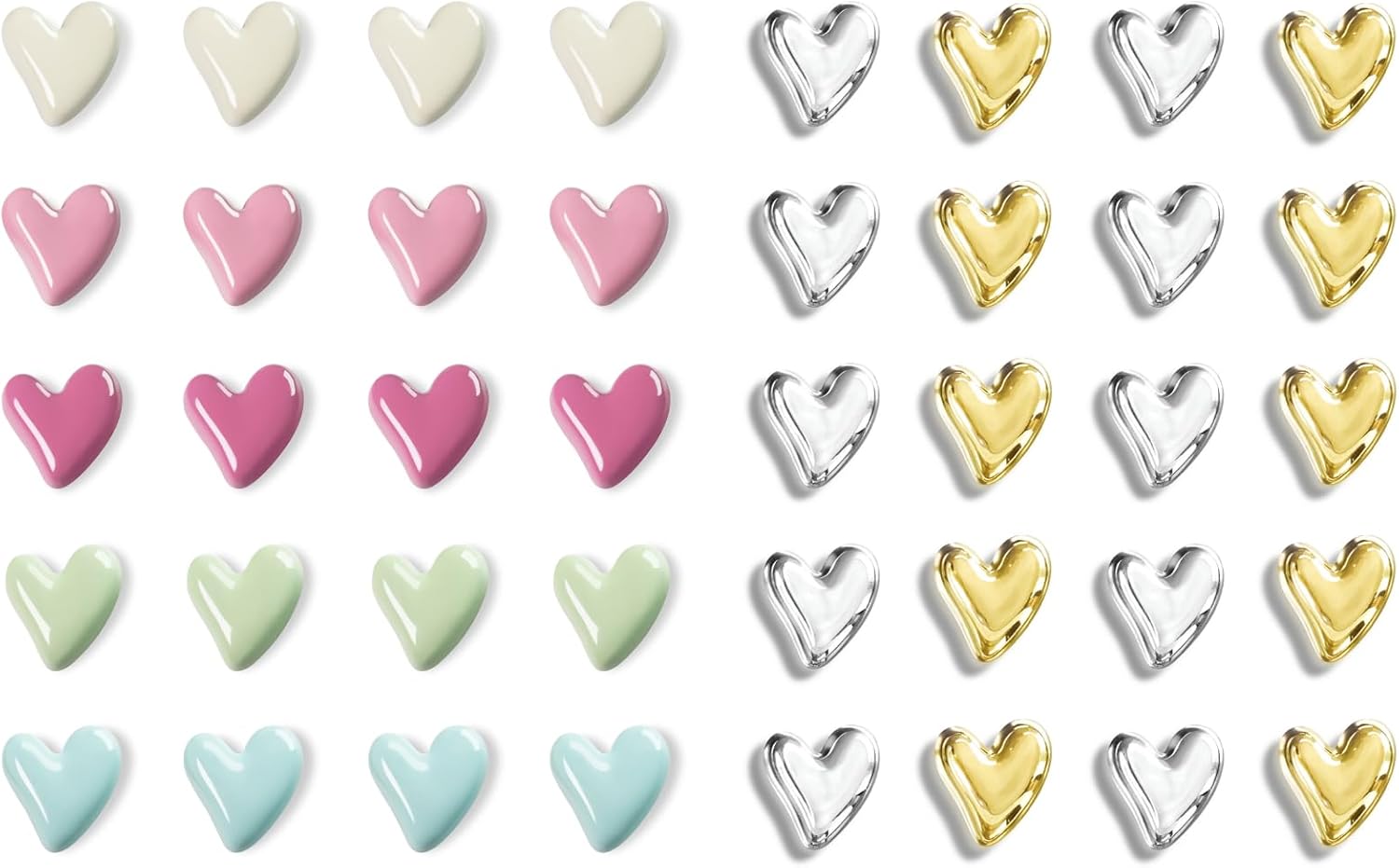 Cute Refrigerator Magnets, Colorful Love Fridge Magnets for Whiteboard Cabinet Locker, Resin Heart Decorative Magnets for Classroom Kitchen Office
