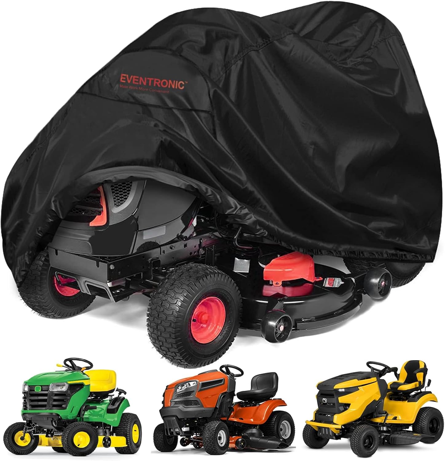 Riding Lawn Mower Cover, 54“ Riding Lawn Tractor Cover Waterproof Heavy Duty Durable 420D-polyester oxford