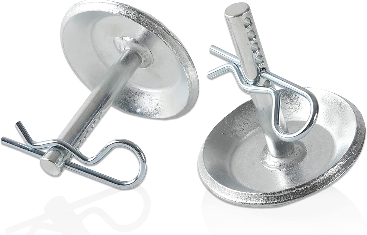 2-Pack Replacement Snow Plow Skid Shoes - Replaces Part ATV UTV Polaris K-Plow Nos 2205071 and 2208864 - Hardened Steel Snow Plow Non-Slip Base - with Quick-Release Cotter Pins