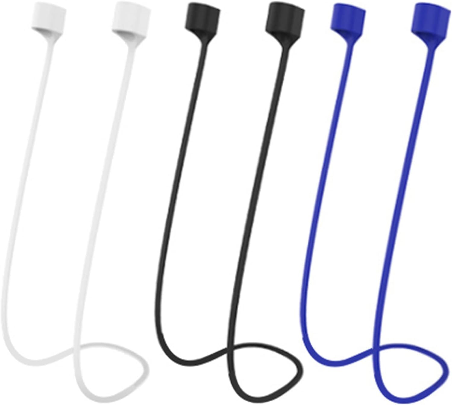 Airpod Strap,Magnetic Anti-Lost Air Pod Neck Strap Lanyard for AirPods 4/3/2/1,AirPod Pro 2/1 Soft Silicone Airpods Accessories Holder Strap for Running,Fitness,Dancing White/Blue/Black