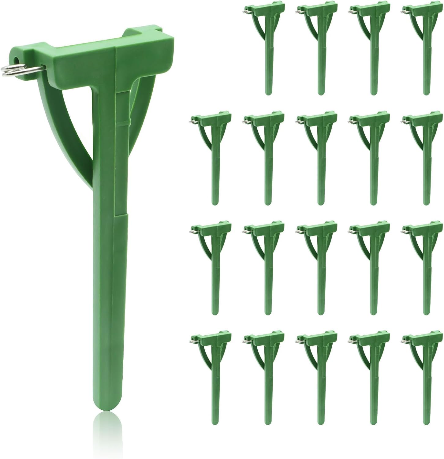 20Pcs Boutonniere Pins,Plastic Corsage Clips T-Shaped Floral Fasteners for Weddings,Proms & Events - Fabric-Safe Wedding Boutonniere Holders for Flowers,Birthday,Festivals Green