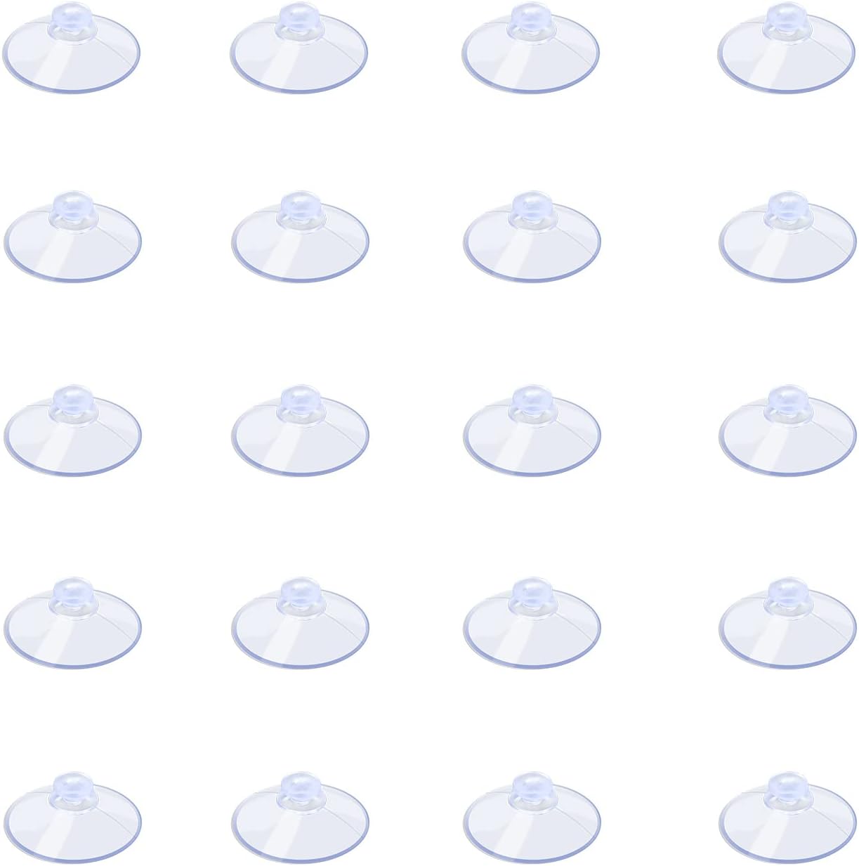 20 Packs Suction Cups 0.8 Inch Clear Sucker Pads Without Hook for Glass Home Organization Decoration