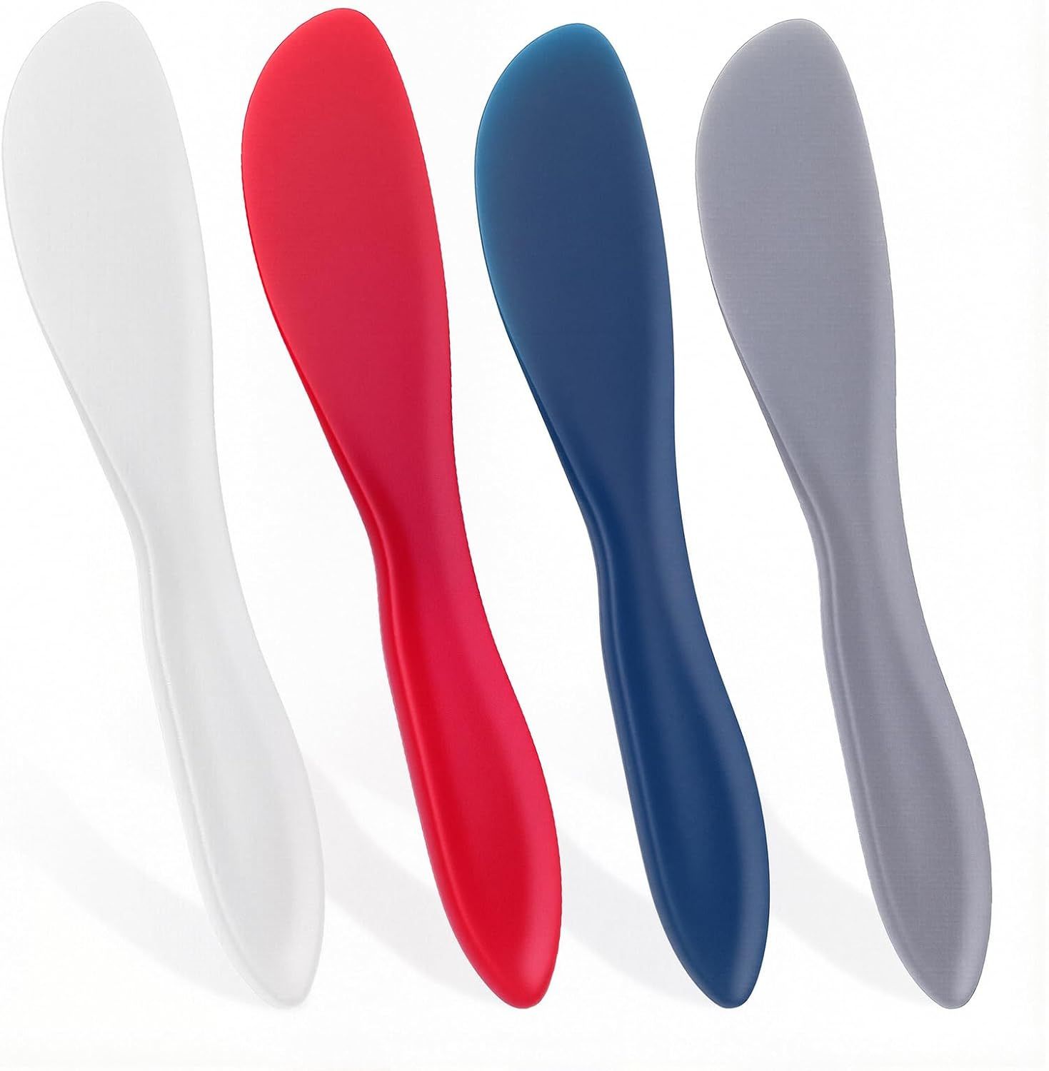 4Pack Plastic Butter Spreader Knife, 6.96X1.37'' Multi Purpose Butter Knifves Spreader, Butter Cheese Spreader Frosting Knives, Plastic Multi Purpose Buttering Knife-cutter for Butter, Jelly, Cream Cheese and Nut Butter