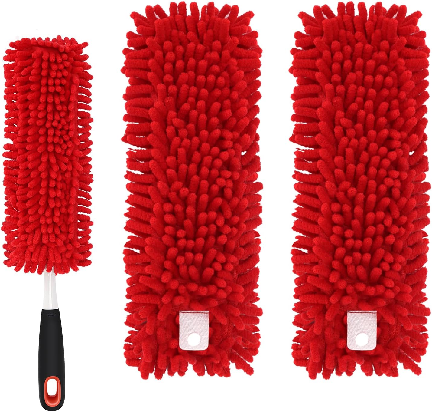 Reusable Microfiber Duster Refills Compatible with OXO & for MR.SIGA Duster - Washable Dusters Refill for OXO Good Grips Extendable Duster for Cleaning, 2 Pack Handle is Not Included