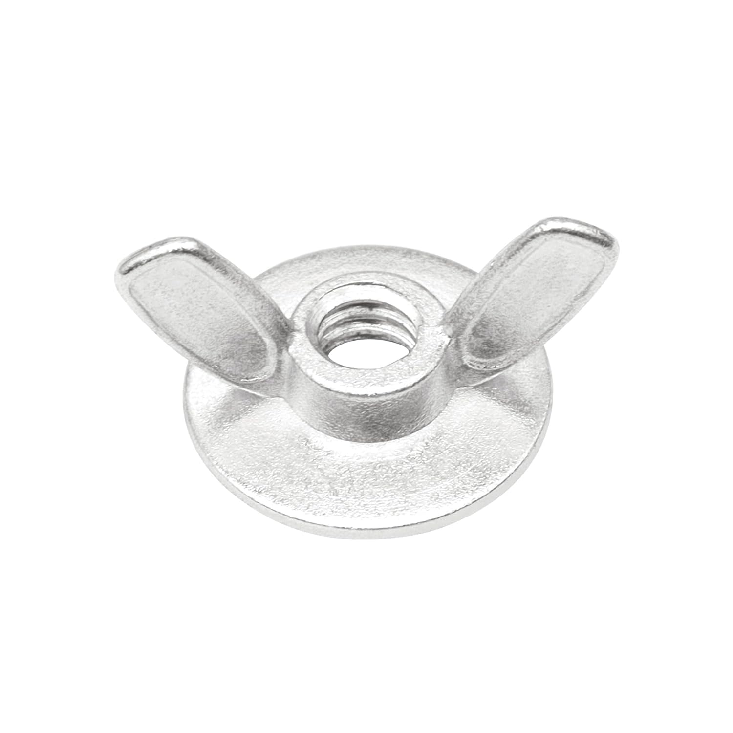 Xadnitu 50 Pieces 1/4''-20 Washered Wing Nut, Zinc Plated Hurricane Hardware Butterfly Nuts with Washer for Fasteners, Silver