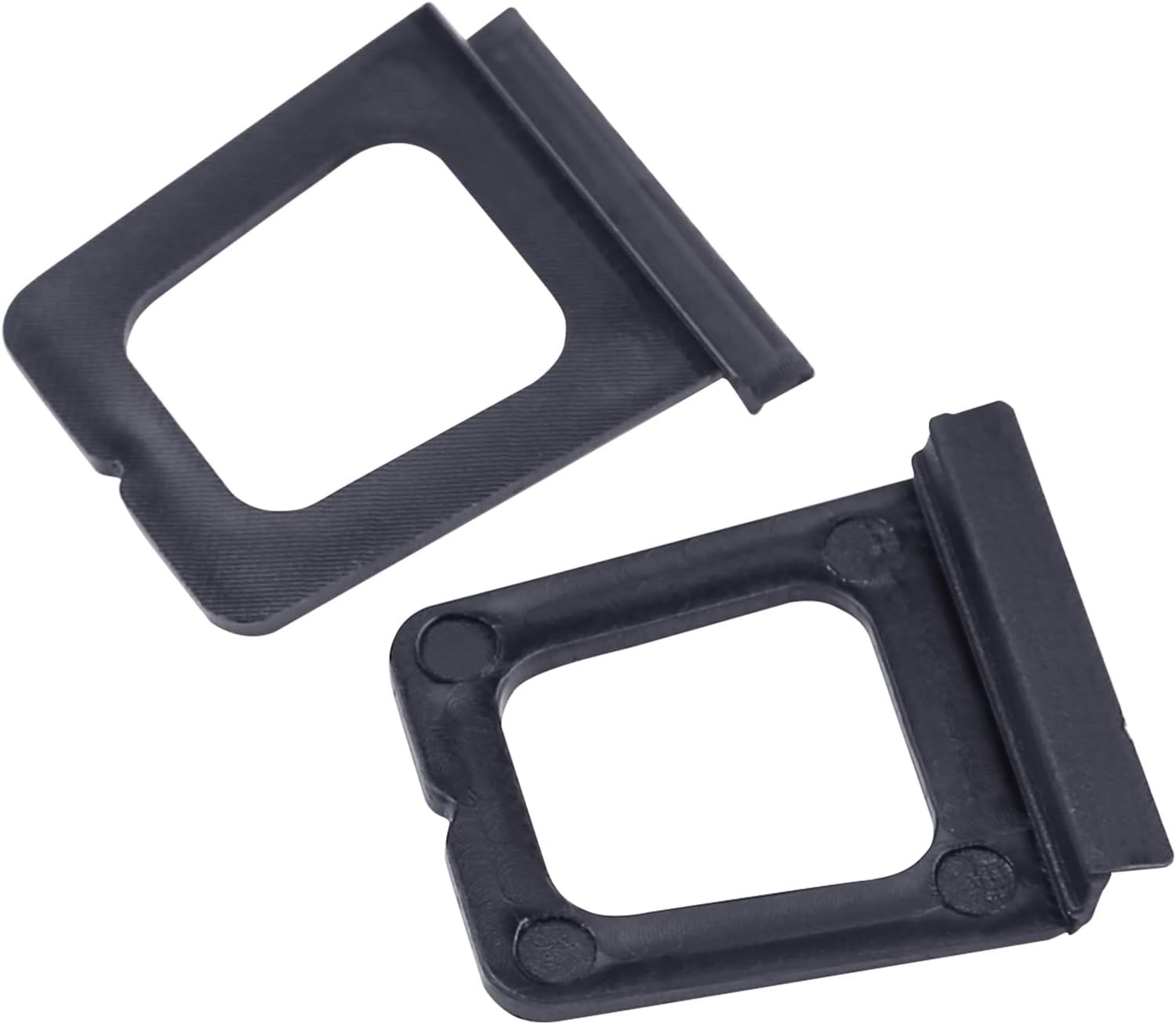 Xadnitu 30 Pieces Plastic Window Screen Pull Tabs, Screens Lift Hollow Tabs Installed in Flat Spline Channel for Screen Frame Replacement, Black