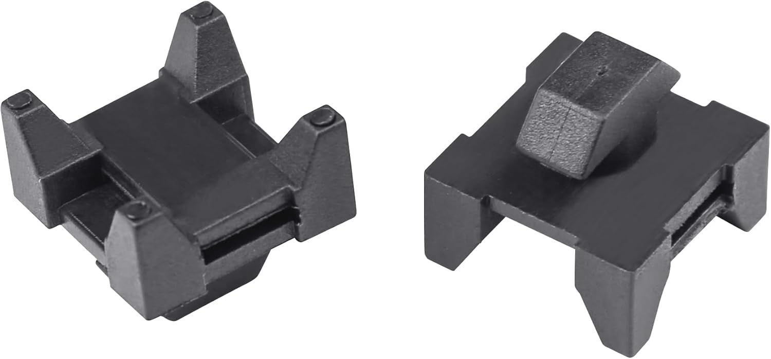 Xadnitu 25 Pieces Plastic Cable Zip Tie Mounting Blocks, Drop-In Base Mounts for 15 or 40 Series Aluminum T-Slot Extruded Profiles Wire Management