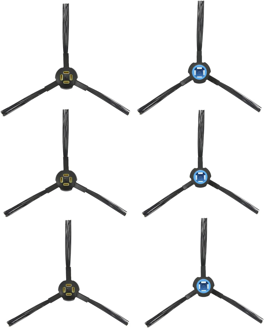 6pcs Replacement Side Brushes for Ilife V8 V80 V8S X800 X785 X750 A9S A7 Robot Vacuum Cleaner Accessories 3pairs Left&Right Blue&Yellow