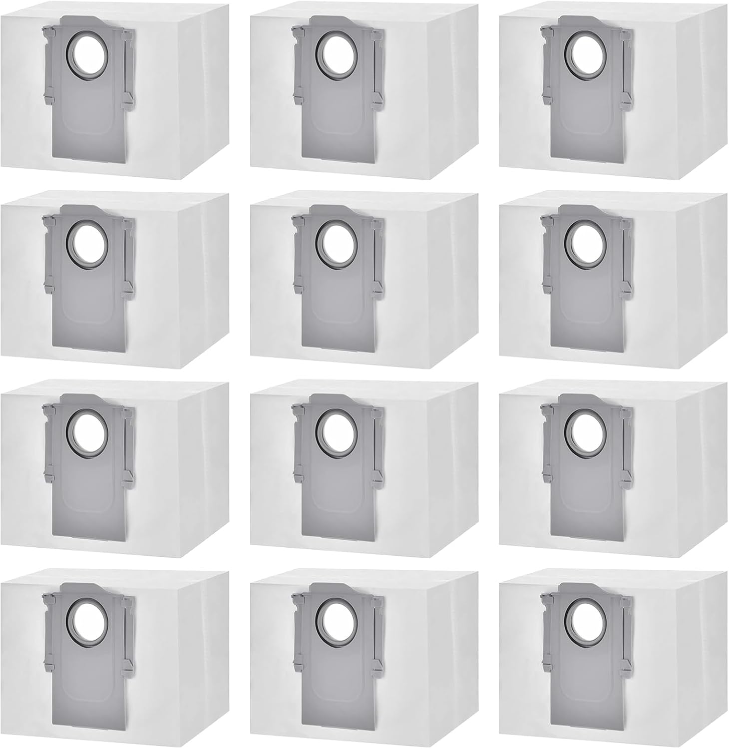 12 Pack Dust Bags for Roborock S8 Pro Ultra, S8+, Q7 Max+, Q8 Max+, Q5 Max+, Q5+, Q5 Pro+, Q7, Q7+, Q7 Max+, S7 MaxV Ultra,S7 Max Ultra Vacuum Cleaner Replacement Disposable Dust Bags- 4L