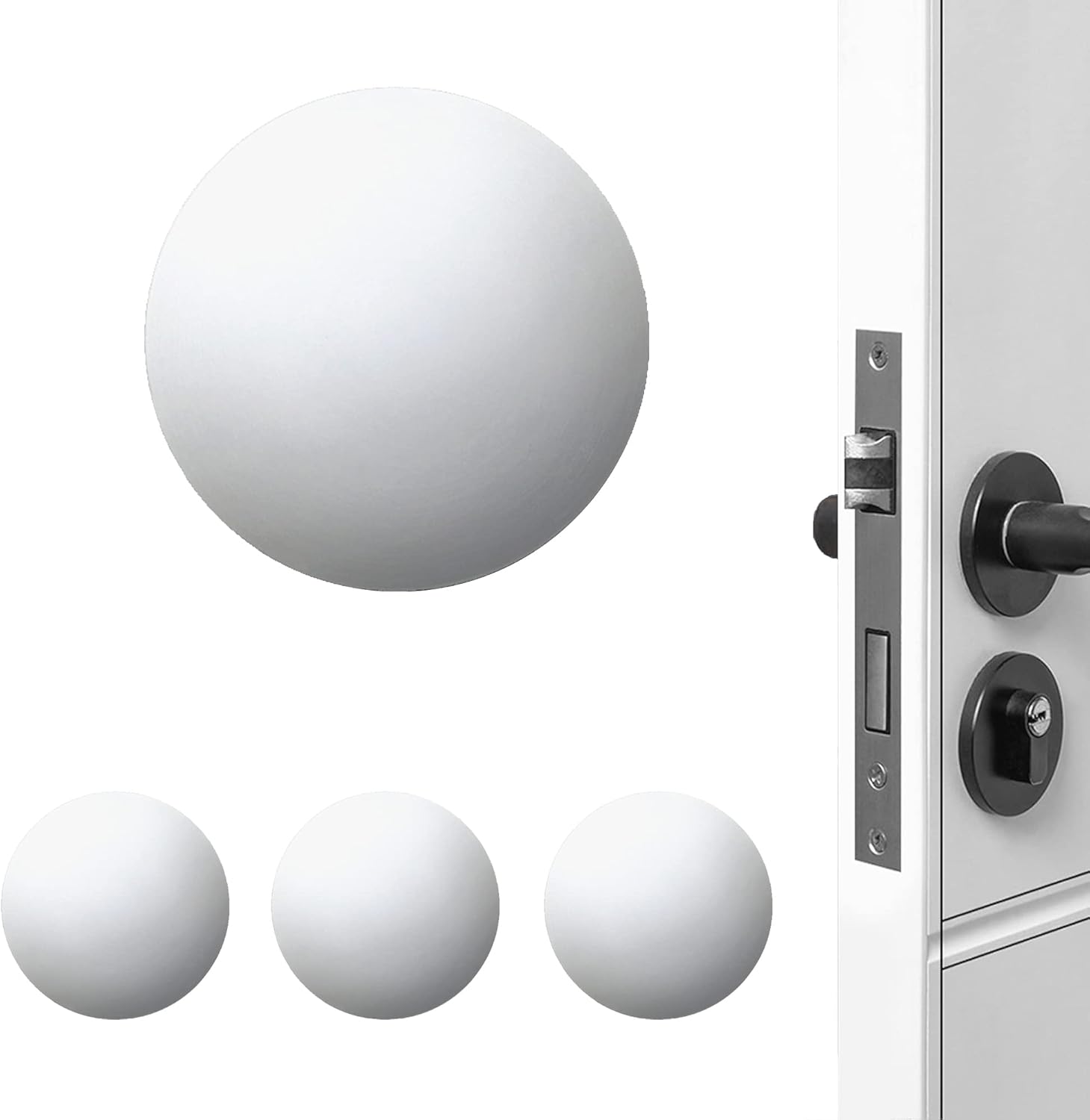 Door Stoppers Wall Protector Buffer Guard Doorknob Door Handle Bumper Self Adhesive Silencer Soft Rubber Crash Pad for Home Office
