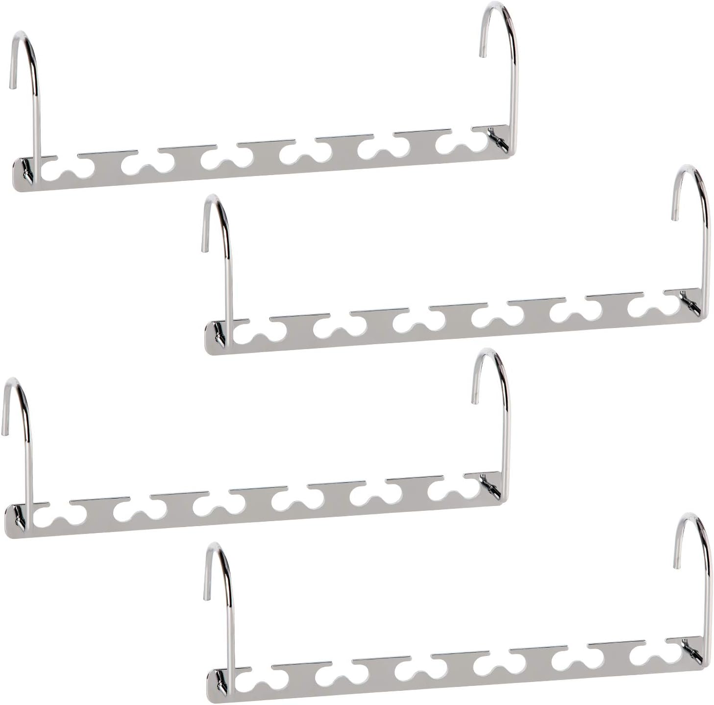 Space Saving Hangers Metal Hanger Magic Cascading Hanger Closet Clothes Organizer 4 Pack