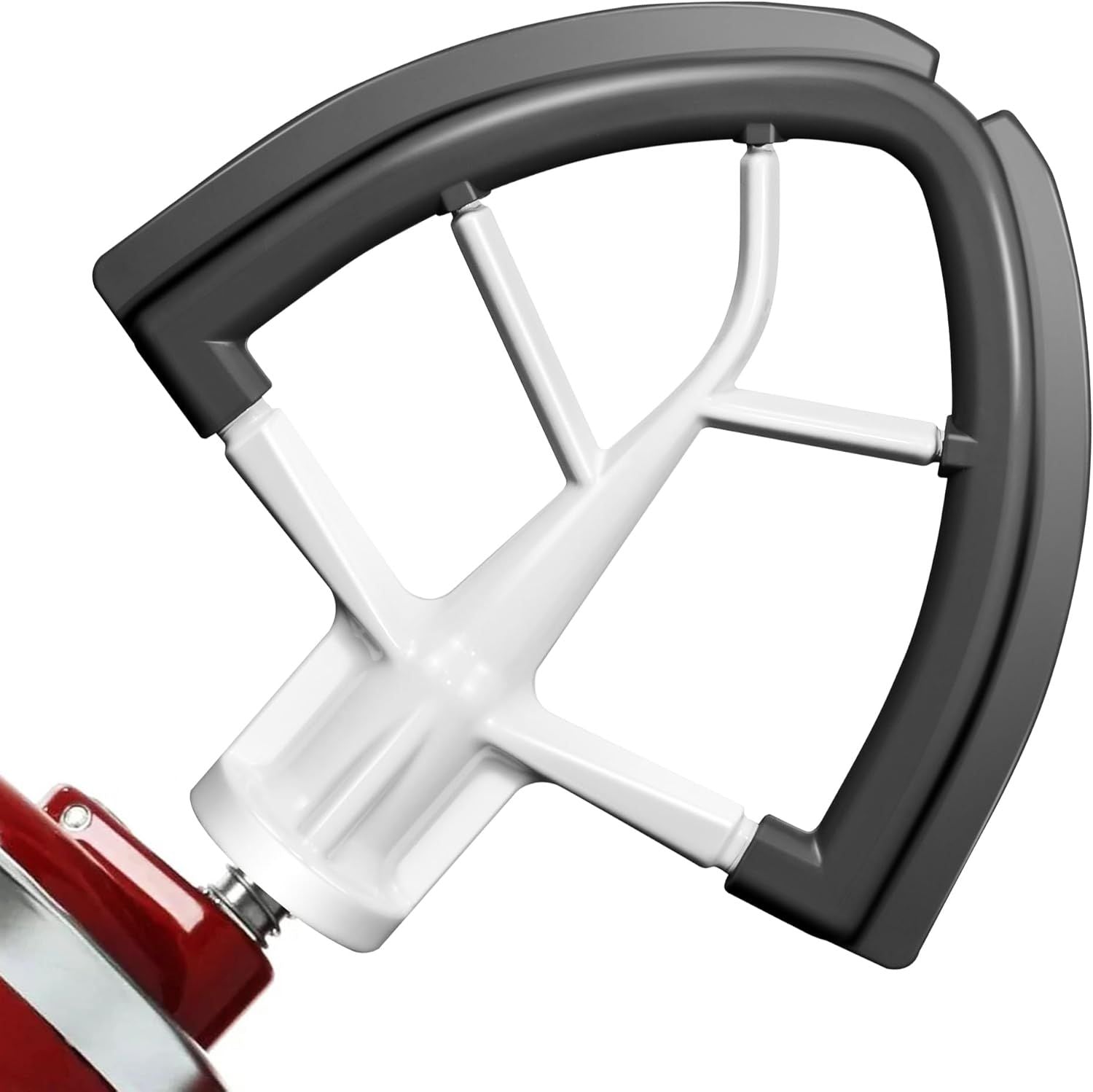 Flex Edge Beater for KitchenAid 4.5/5 Qt Tilt-Head Stand Mixer – Silicone Paddle, Dishwasher Safe, Flexible Silicone Edges Bowl Scraper For Kitchen Aid Accessories and Attachments Grey