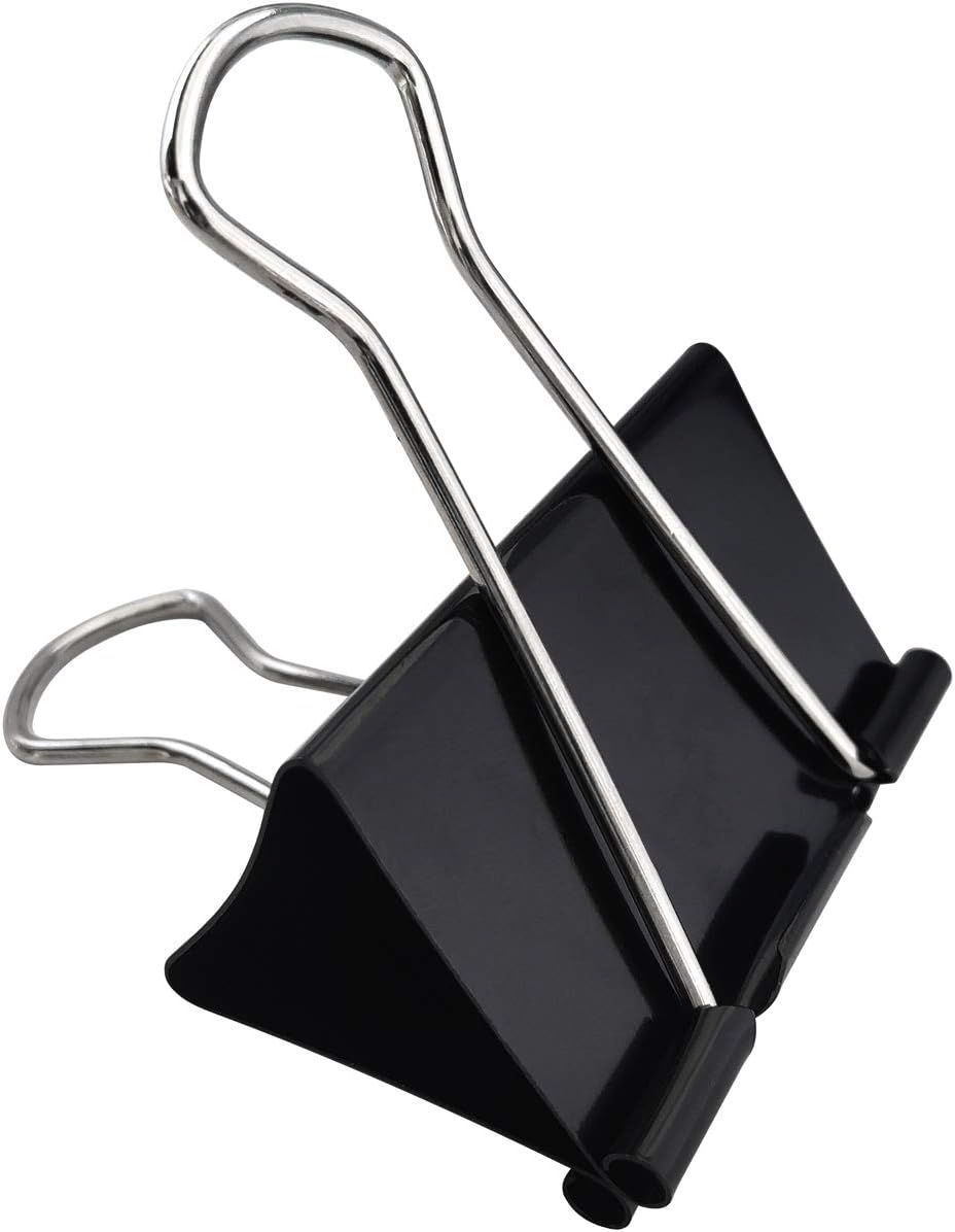 Extra Large Binder Clips 2.4-Inch 12 Pack , Big Paper Clamps for Office Supplies, Black