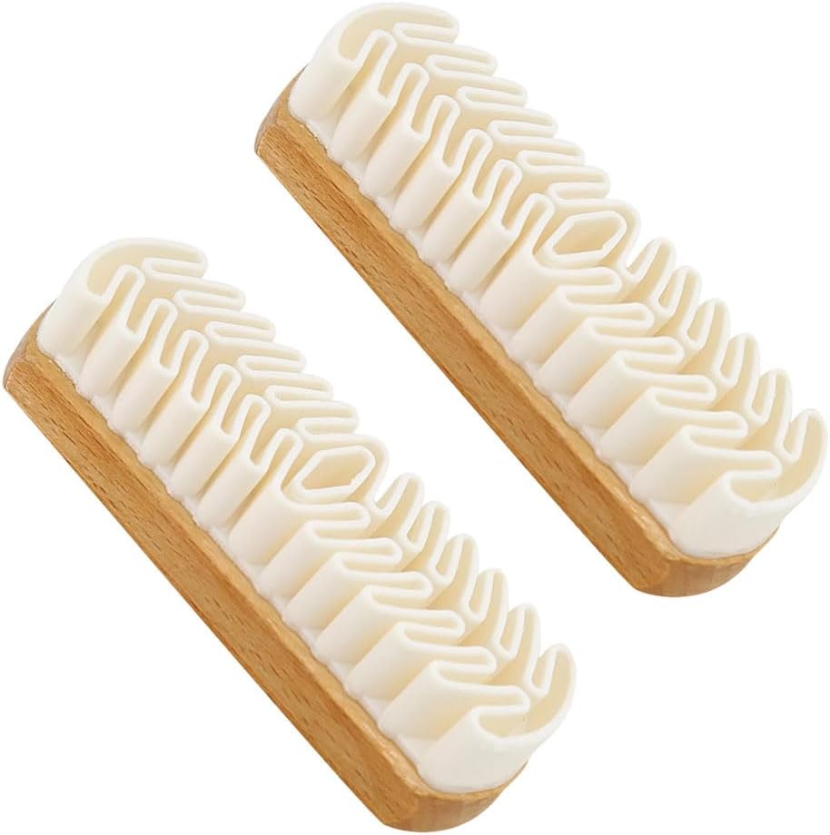 Suede Shoe Brush, Rubber Polish Eraser with Soft Bristle Brush for Suede Cleaner and Nubuck Brush 2 pcs