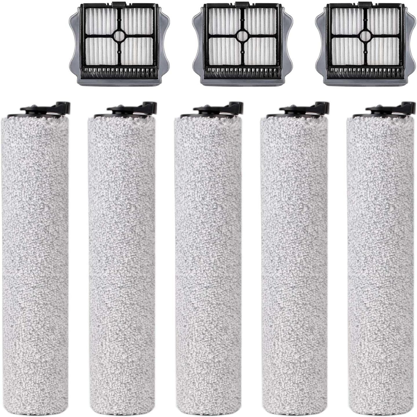 Floor One S3 Replacement Brh Rollers and HEPA Filter Kits Compatible with Tineco iFloor 3 and Floor One S3 Cordless Wet Dry Vacuum Cleaner Replacement Parts Accessories Kit