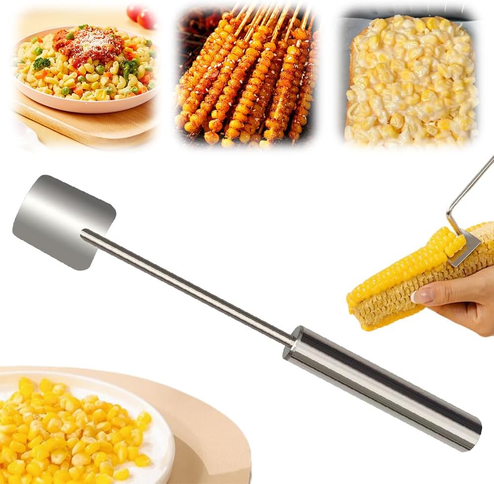 Easy Clean Corn Cob Peeler, 2025 Upgraded Stainless Steel Corn Stripper for Corn on the Cob, Fast and Safe, Suitable for Home Kitchens, Restaurant Chefs, Outdoor Dining Enthusiasts 1 pcs