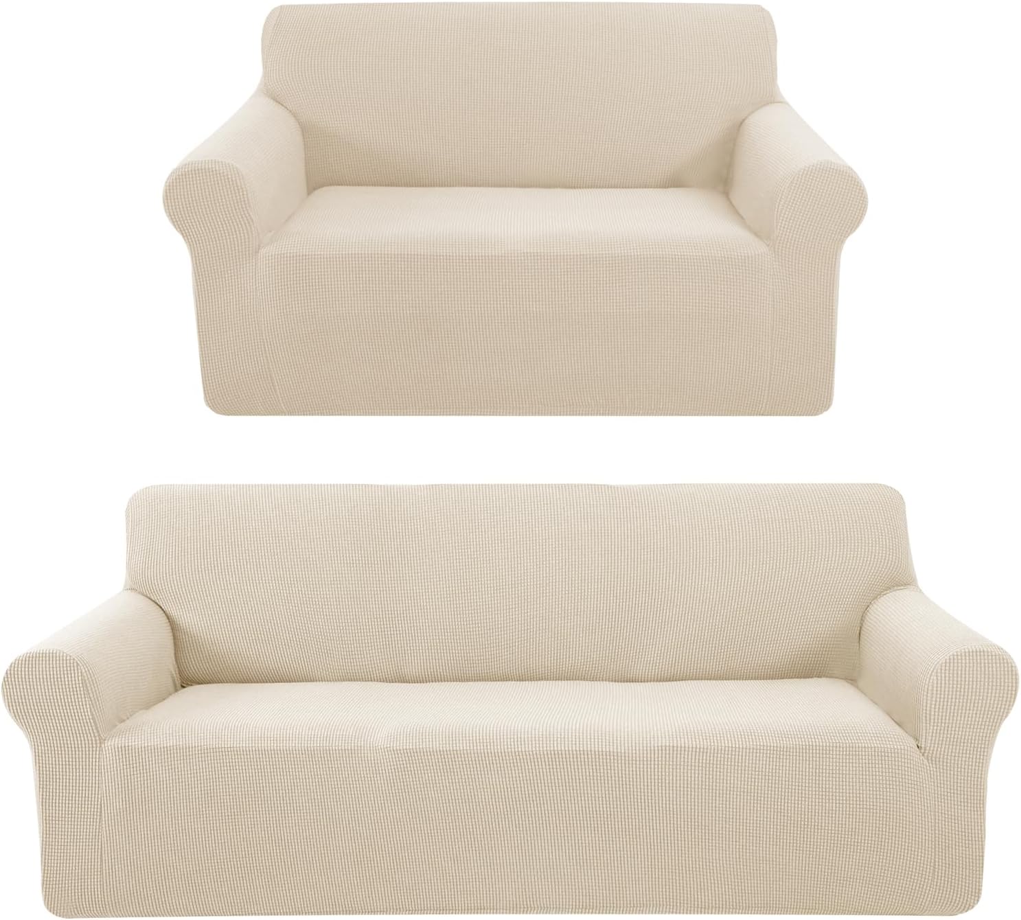 Stretch Couch Cover Sofa Bundles loveseat Beige