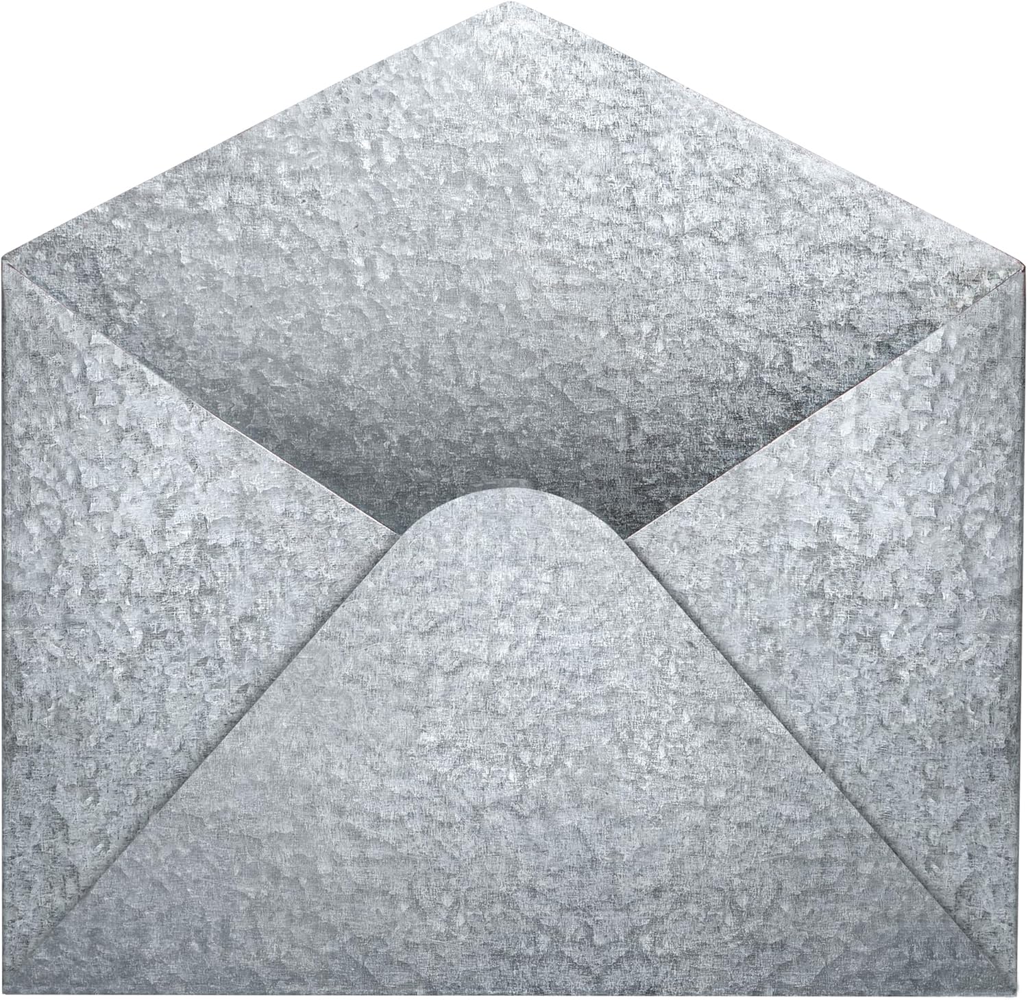 Galvanized Metal Envelope for Wall Hanging - Mail Holder Decor Piece for Indoor and Outdoor e - Pocket for Storage Regular Mail Postcards Letters Bills - Rtic Style Metal Wall Art
