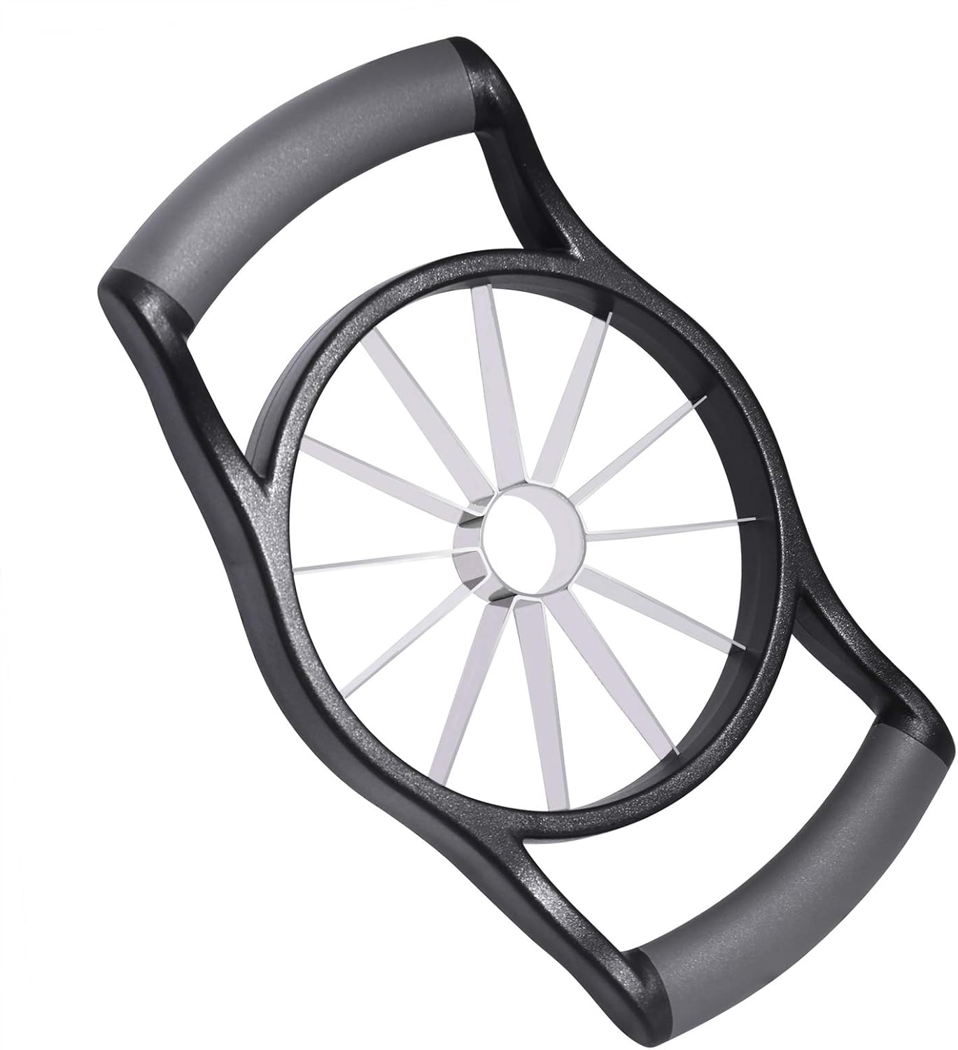 Apple Slicer, Upgraded 12-Slice Apple Slicer and Corer, Heavy Duty Stainless Steel Apple Cutter, Divider, Wedger with Ultra-Sharp Blade & Ergonomic Grip Handle for Pears and More