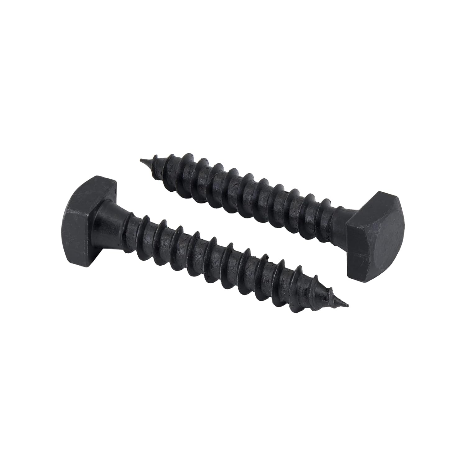 Rustic Square Lag Screws, Ruspert Weatherproof Coating, Black Exterior Lag Bolts, 1/4 x 1 1/2-Inch, Pack of 25