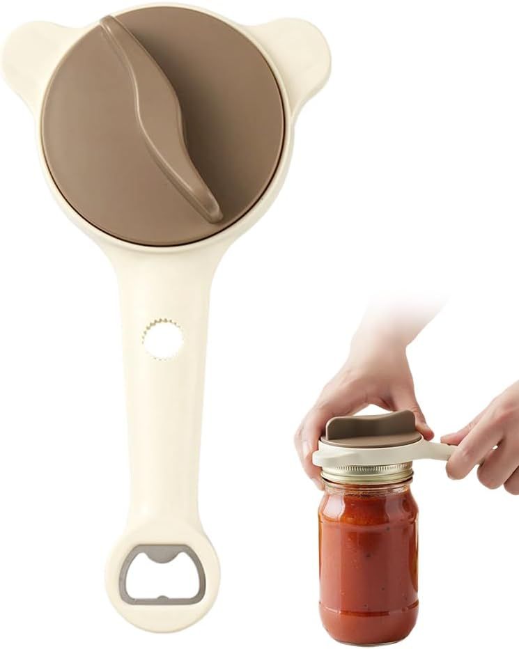 4-in-1 Jar Opener, 2026 New Adjustable Stainless Steel Jar & Bottle Opener Lid Remover for Weak Hands & Seniors, Can Opener with Ergonomic Handle, Friendly Kitchen Gadget 1
