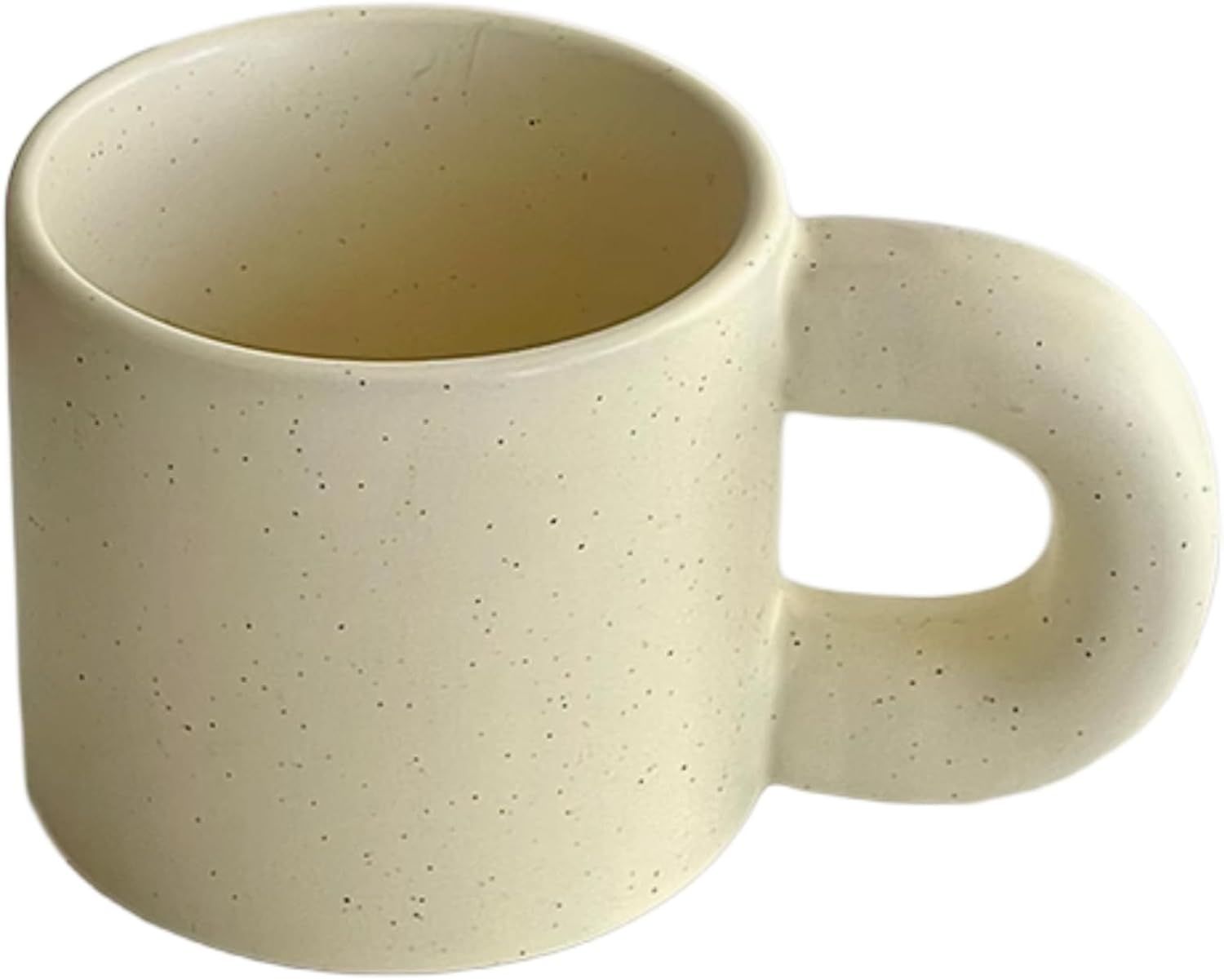 10 Oz Checkerboard/Polka Dot Coffee Mug Tea Mug, Classic Ceramic Cups for Home Office Cream,10 Oz