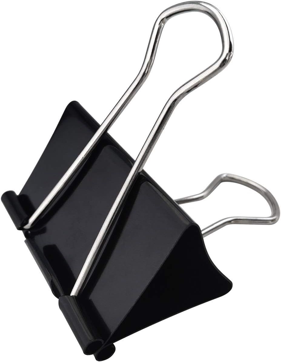 Extra Large Binder Clips 2.4-Inch 18 Pack , Big Paper Clamps for Office Supplies, Black