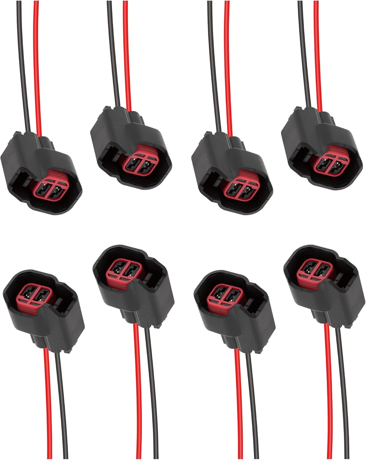 8 PCS Fuel Injector Connector Pigtail,Fuel Injectors Set of 8 Replace OEM# 5013995AA,5161919AA,Car Accessories Fuel Injector Wiring Harness Compatible with Dodge,Ford,Chevrolet 8PCS