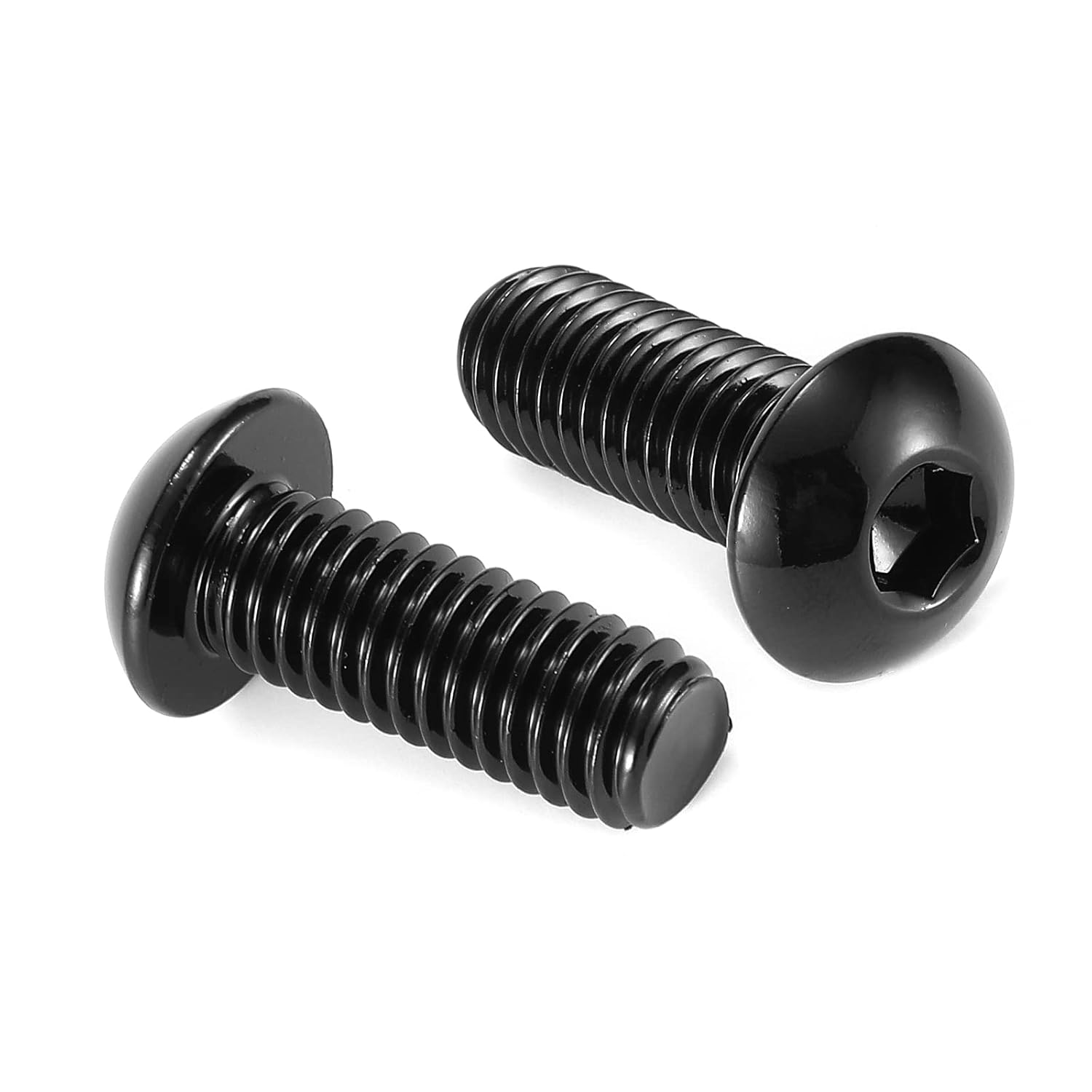 1/4-20 x 1 Button Head Socket Cap Bolts Screws, 20Pcs 304 Stainless Steel 18-8, Allen Hex Drive, Black Oxide by with Hex Spanner