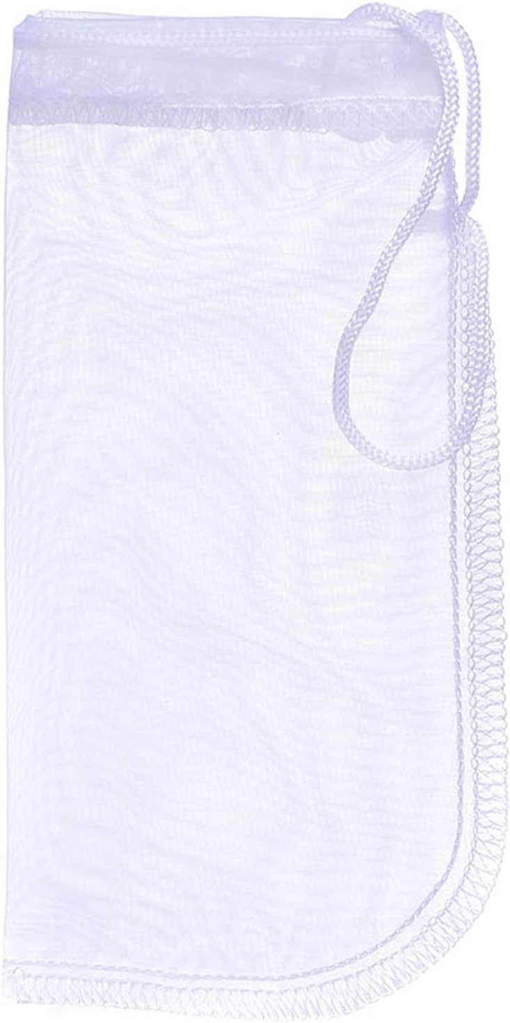 Media Filter Bag Aquarium Extra Fine,Reusable 180 Micron Drawstring Mesh Filter Bags for Very Fine Resins Filter 7.5"*3.6" 6 Pack
