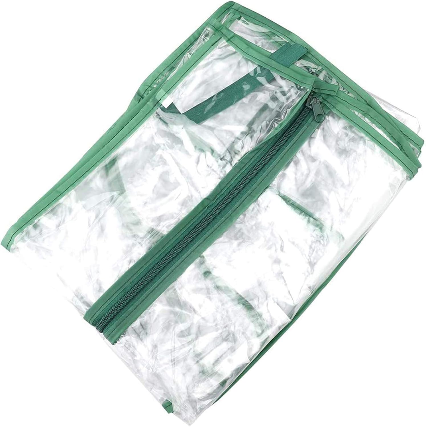 4-Tier Greenhouse Replacement Cover Clear PVC Greenhouse Cover with Roll-Up Zipper Door - 27" L x 19" W x 63" H