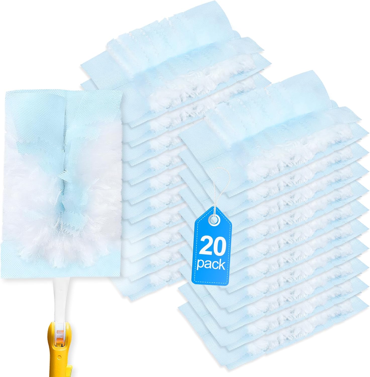 Duster Refill Compatible with Swiffer Hand Duster, Unscented Disposable Heavy Duty Duster Refills, Dusters Refills for Cleaning, Blinds & Ceiling Fan, 20 Count Handle is Not Included
